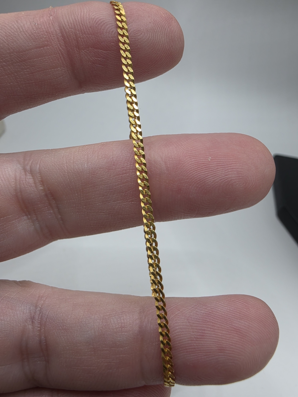 7 Inch Gold Over S925 Curb Chain Bracelet